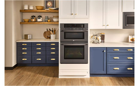 Kitchen wall featuring LG’s combination wall oven