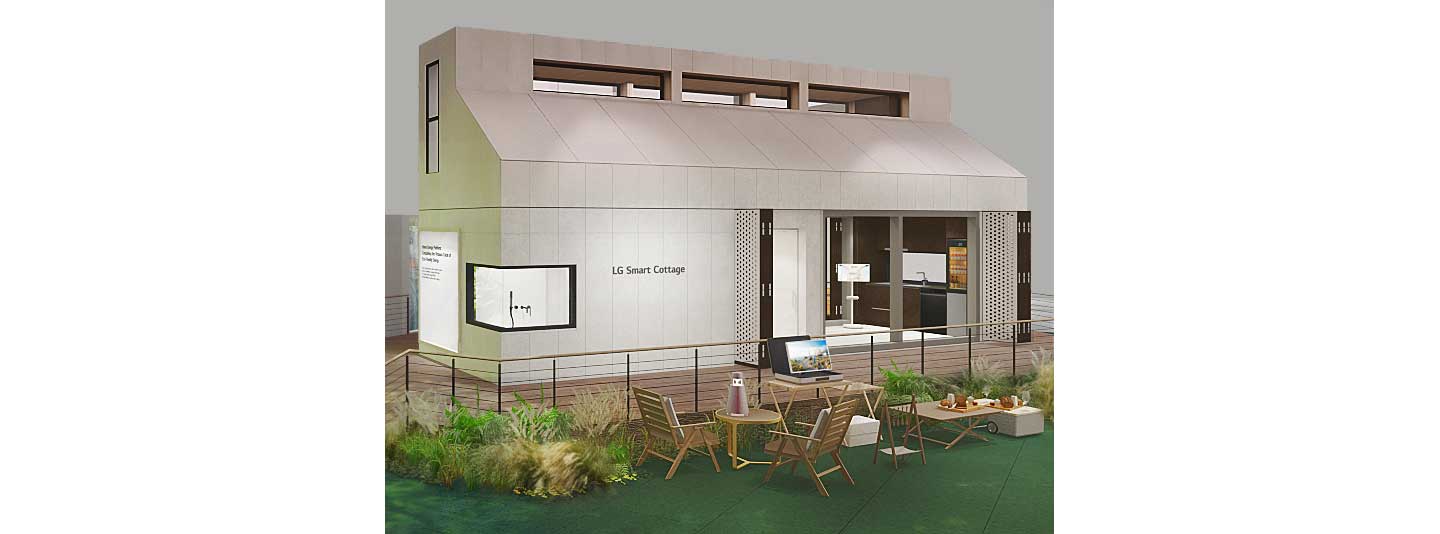 LG Smart Cottage, a compact, prefabricated home, incorporating LG's newest smart home appliances and services as well as heating, ventilation and air conditioning (HVAC) and energy solutions