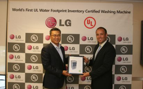 LG WASHING MACHINES CERTIFIED FOR NEW UL ‘WATER FOOTPRINT INVENTORY’