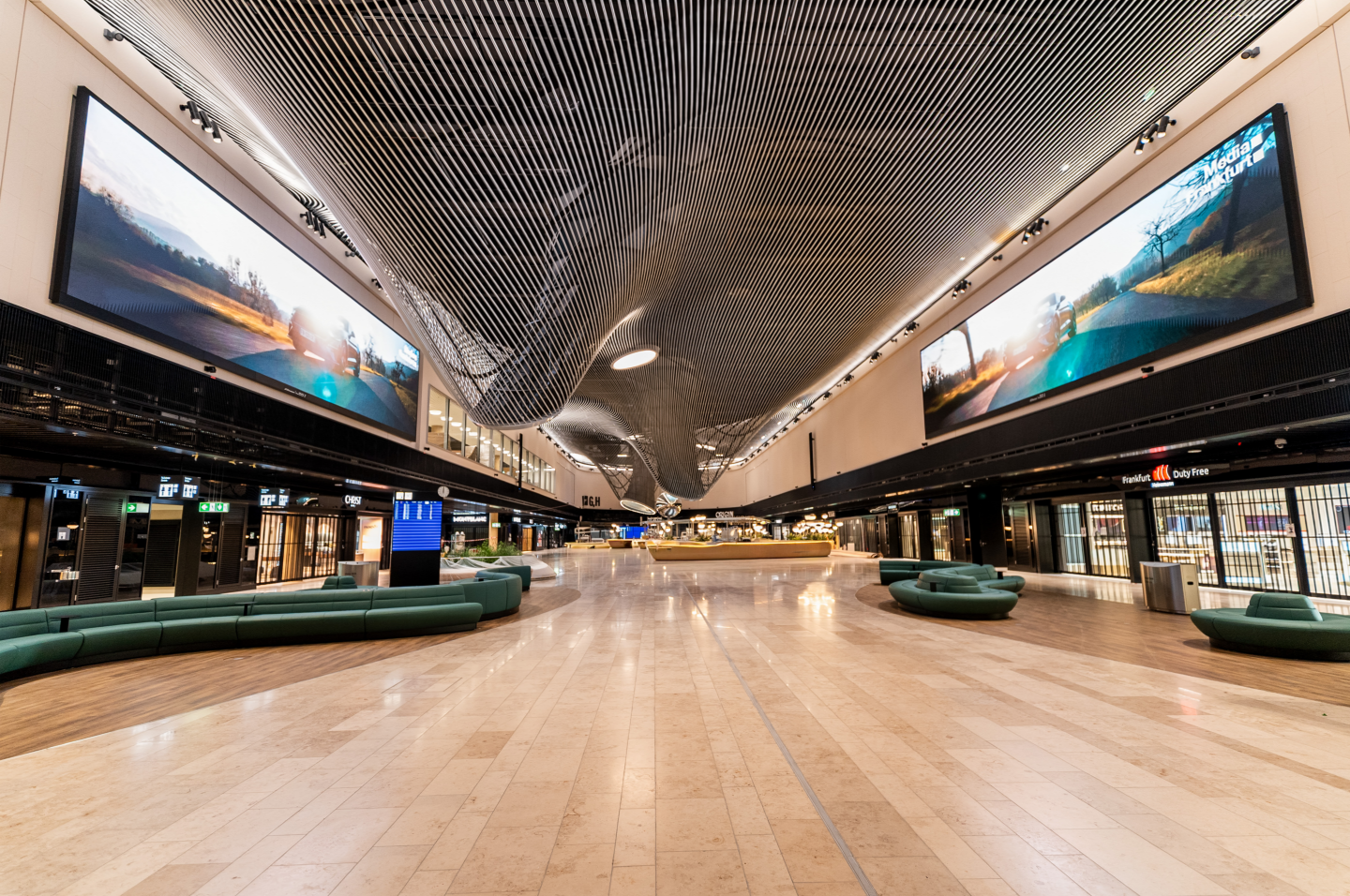 LG Electronics LED Installation in the New Terminal 3 at Frankfurt Airport