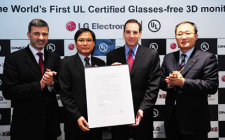 LG’S GLASSES-FREE CINEMA 3D MONITOR CERTIFIED BY UNDERWRITERS LABORATORIES