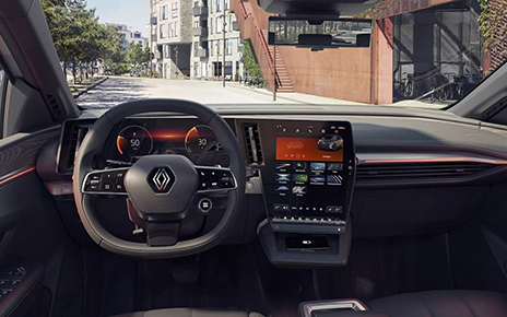 Inside the Renault Megane E-TECH Electric equipped with LG’s next-generation In-Vehicle Infotainment system.