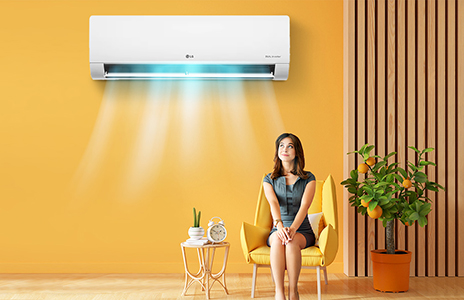 LG Diet Mode in split air conditioner showing energy-saving cooling with controlled power consumption and efficiency