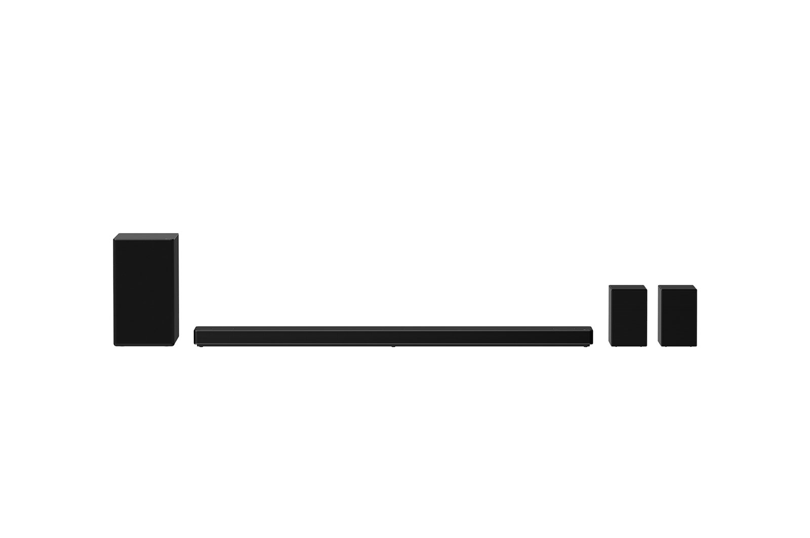 Front view of LG Soundbar with 7.1.4Ch, 770W, Dolby Atmos, DTS:X, Meridian, AI Sound PRO SP11RA