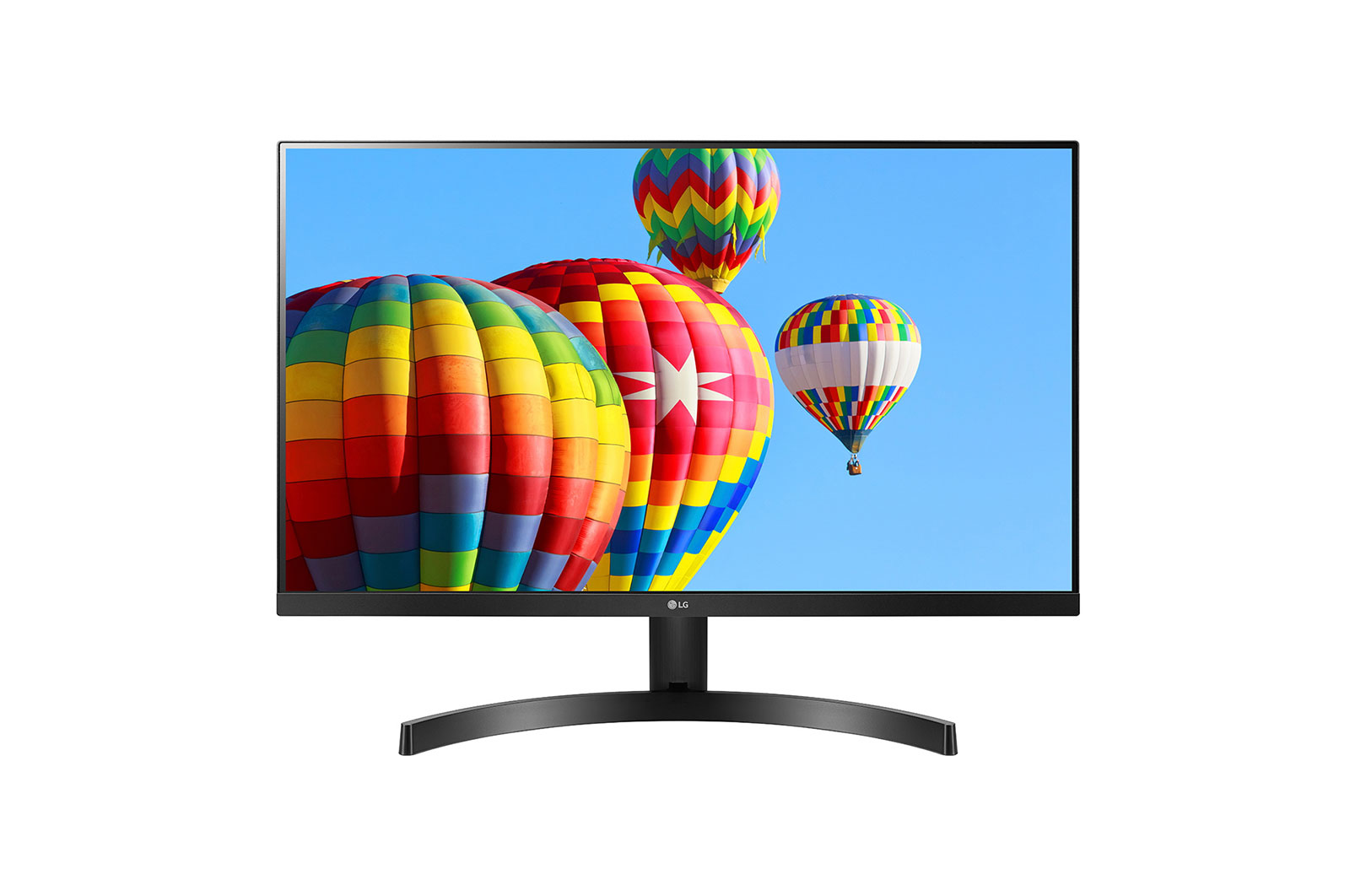 Front view of LG 68.58cm (27) Full HD 3-Side Borderless IPS Monitor 27MK600M-W