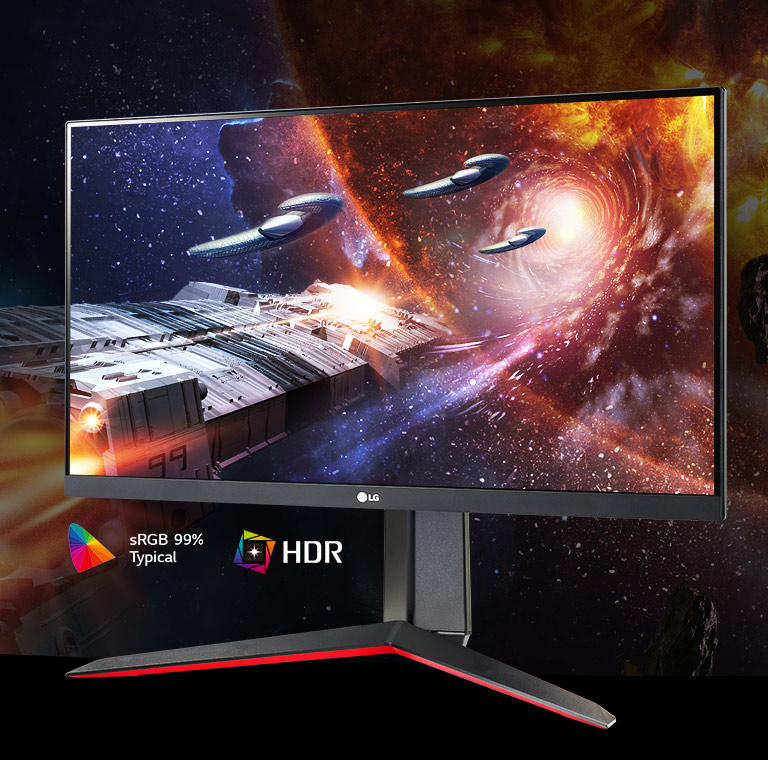 The Gaming Scene in Rich Colors and Contrast on The Monitor Supporting Hdr10 With sRgb 99% (Typ.)