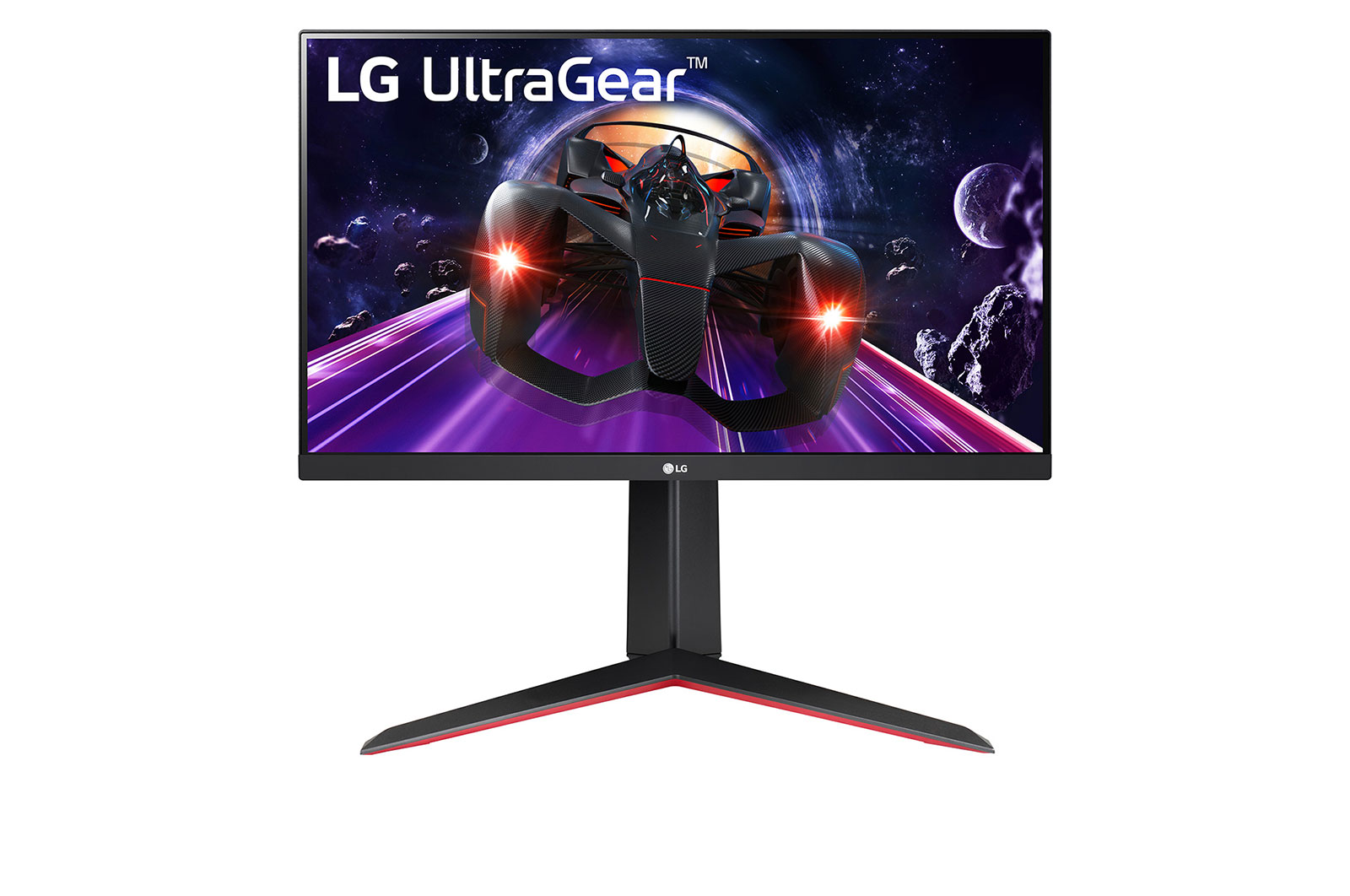 Front view of LG 23.8(60.45cm) UltraGear™ Full HD IPS 1ms (GtG) Gaming Monitor 24GN65R-B