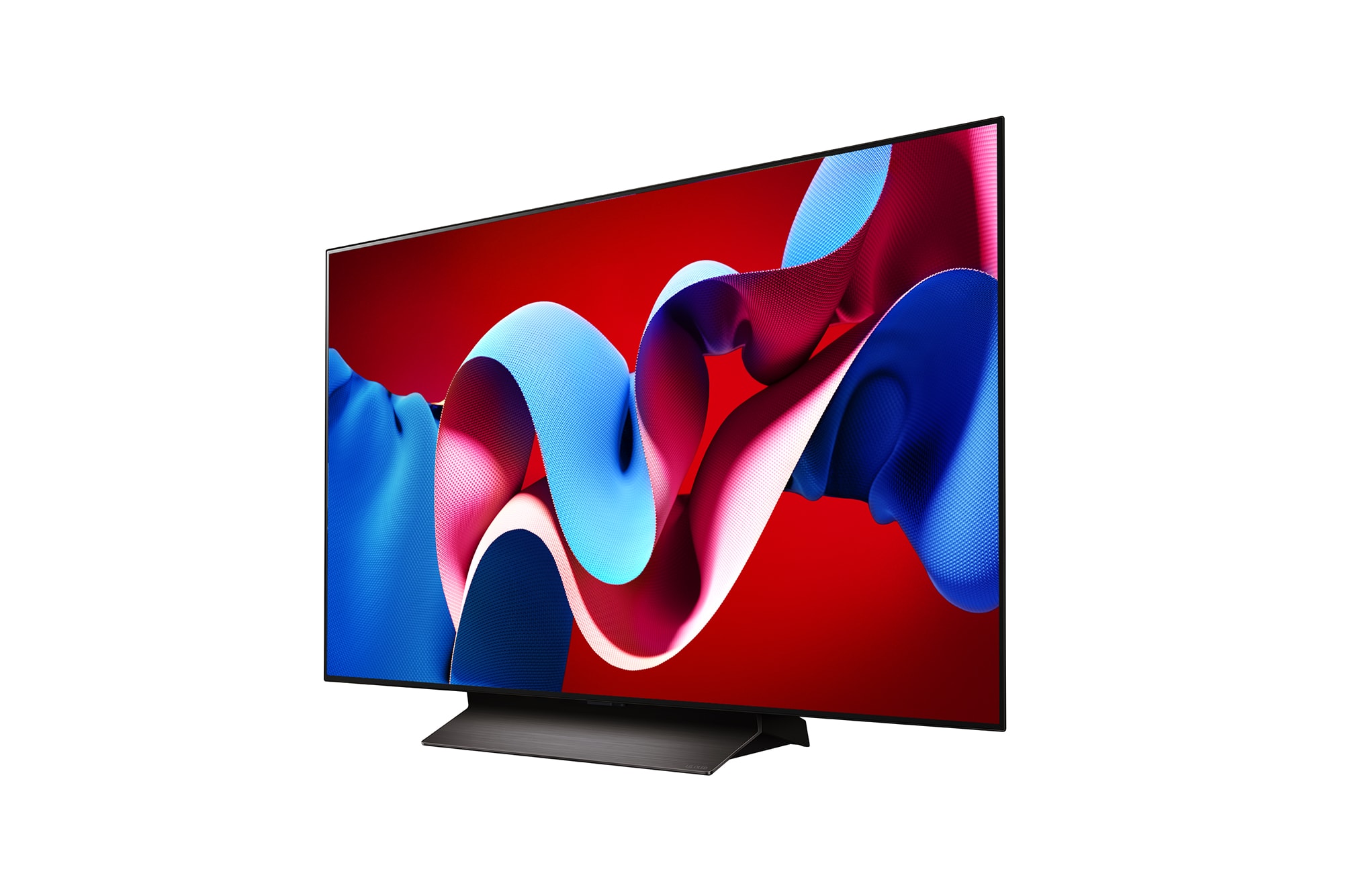 Right-facing side view of LG OLED evo TV, OLED C4