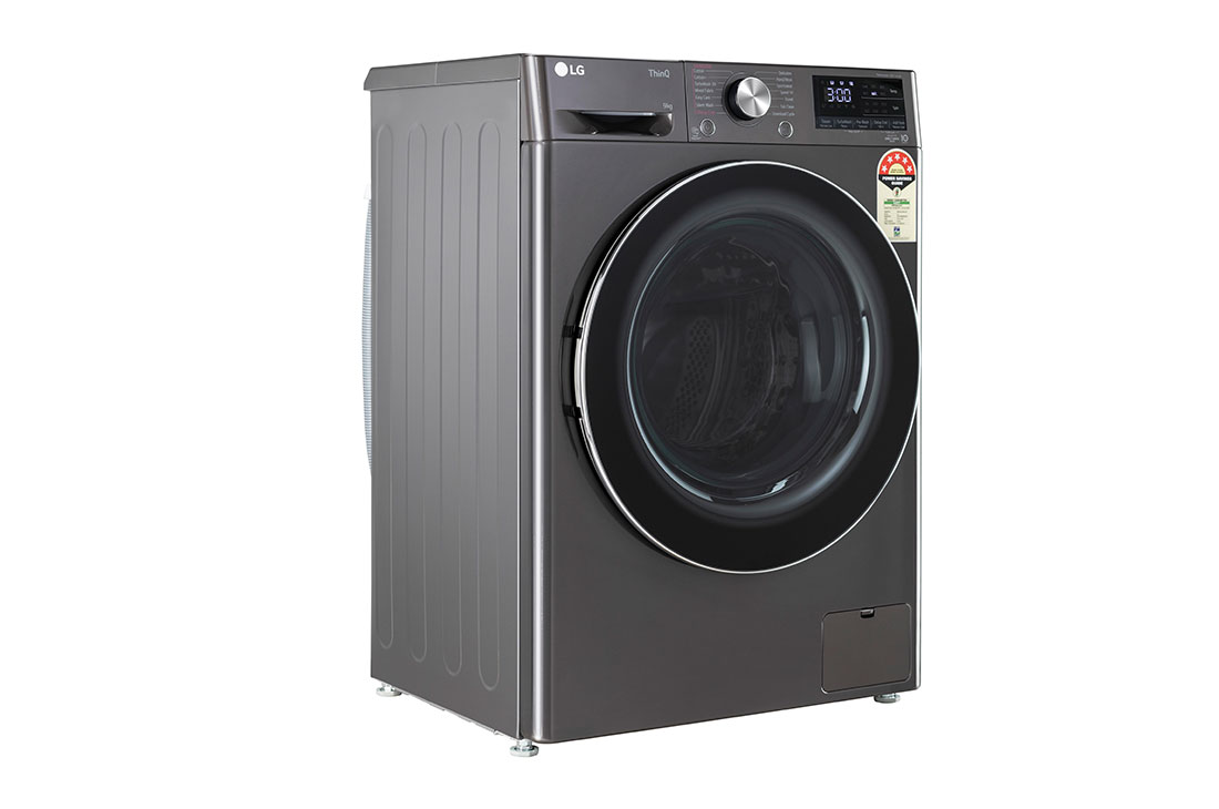 LG 9 Kg Front Load Washing Machine, AI Direct Drive™, Steam+, Black VCM, 5 Star, FHP1209Z9B