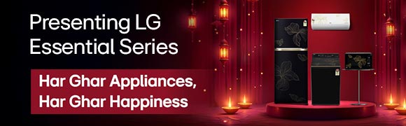 LG Essential Series home appliances designed for reliable everyday performance in every Indian home