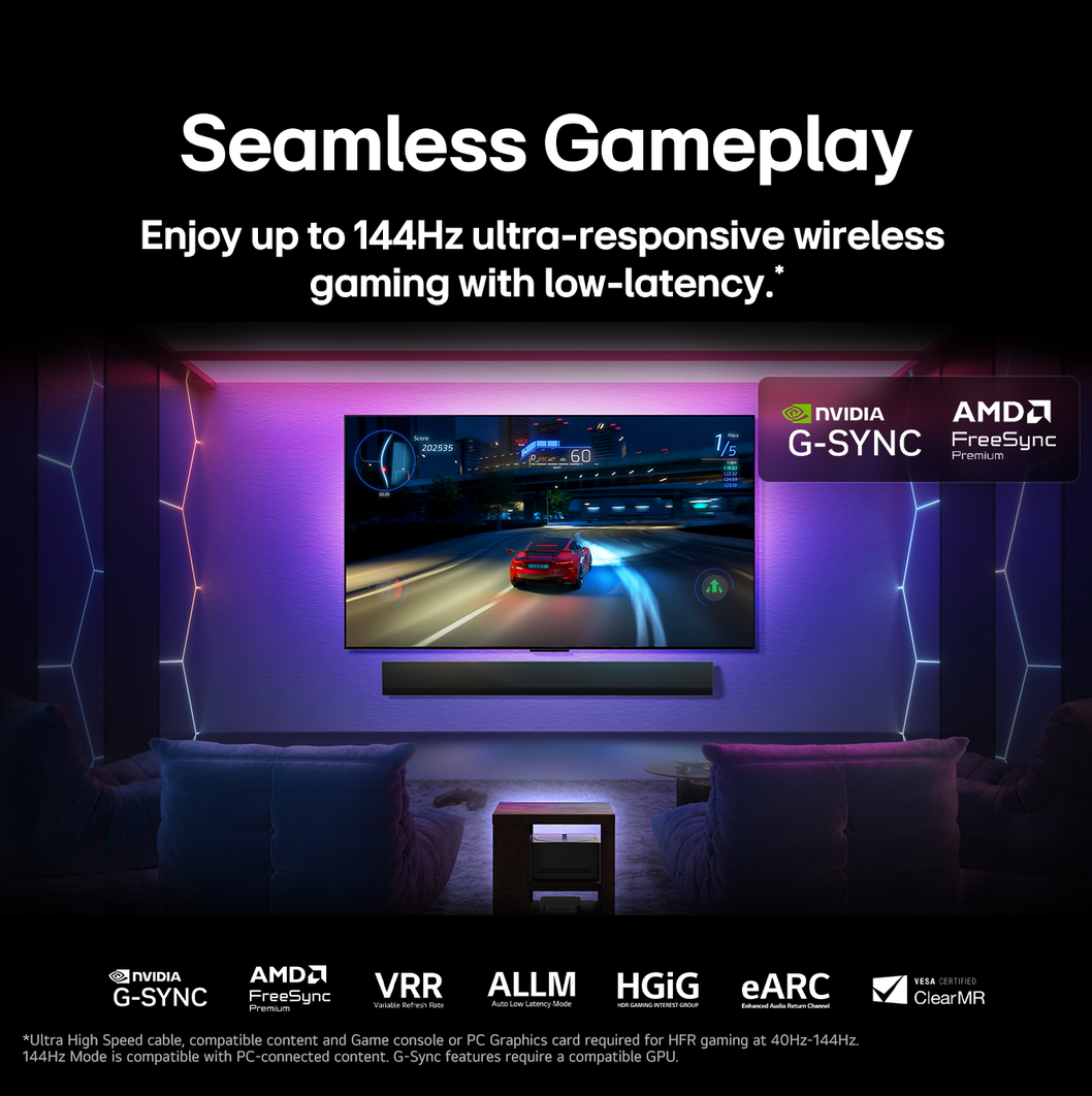 LG 77 Inch LG OLED evo AI M5 4K Smart TV with True Wireless Video & Audio Transfer, OLED77M56LA