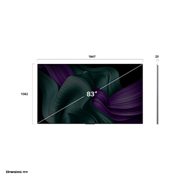 LG 83 Inch LG OLED evo AI M5 4K Smart TV with True Wireless Video & Audio Transfer, OLED83M56LA