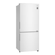 Front view LG GB-455WL 420L Bottom Mount Fridge - White Finish