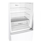 Front open view LG GB-455WL 420L Bottom Mount Fridge - White Finish