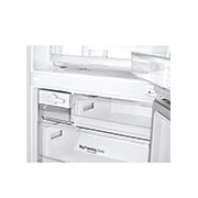 Front open view LG GB-455WL 420L Bottom Mount Fridge - White Finish
