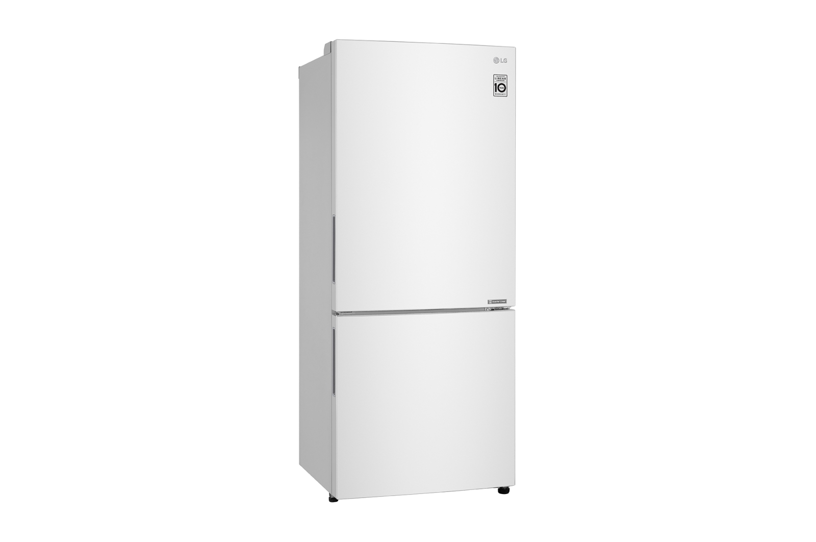 Front view LG GB-455WL 420L Bottom Mount Fridge - White Finish