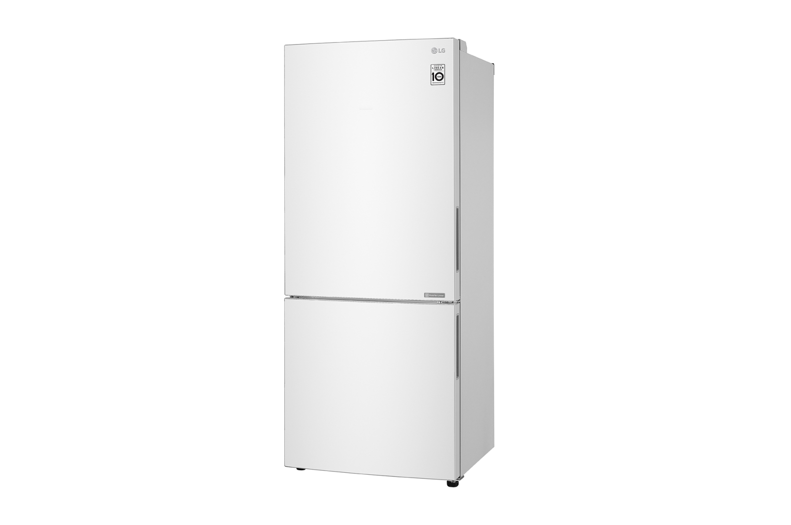 Front view LG GB-455WL 420L Bottom Mount Fridge - White Finish