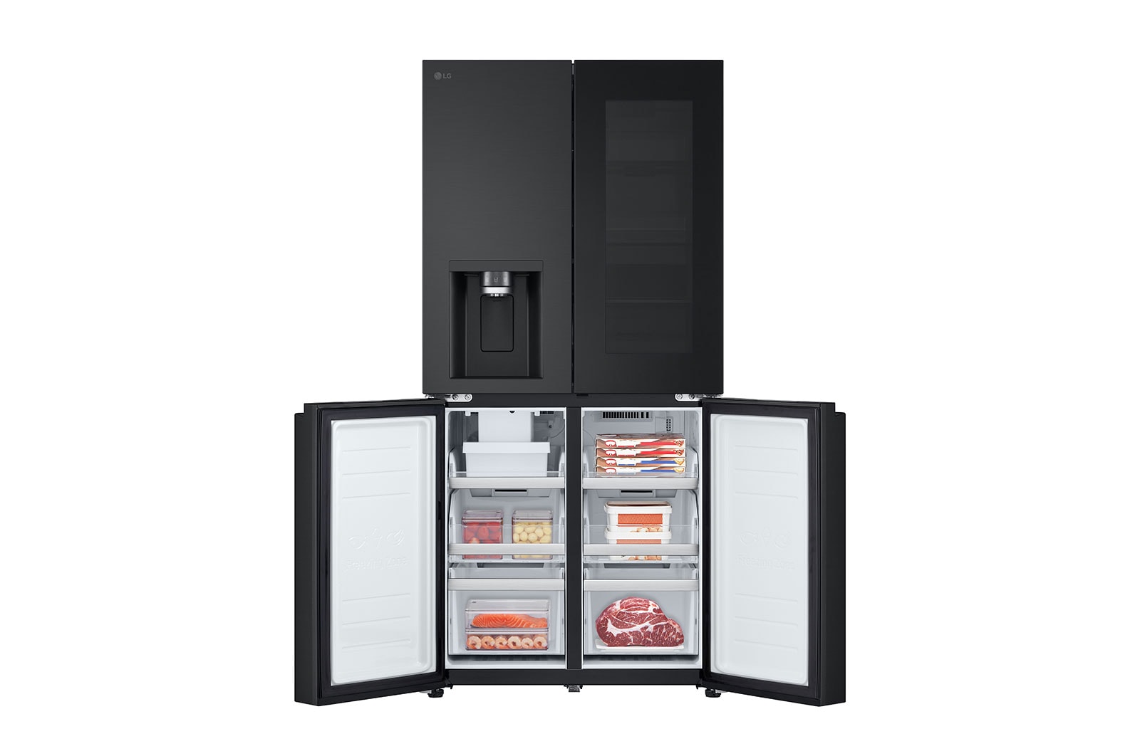 LG 508L Slim French Door Fridge with InstaView™, GF-V500MBLC