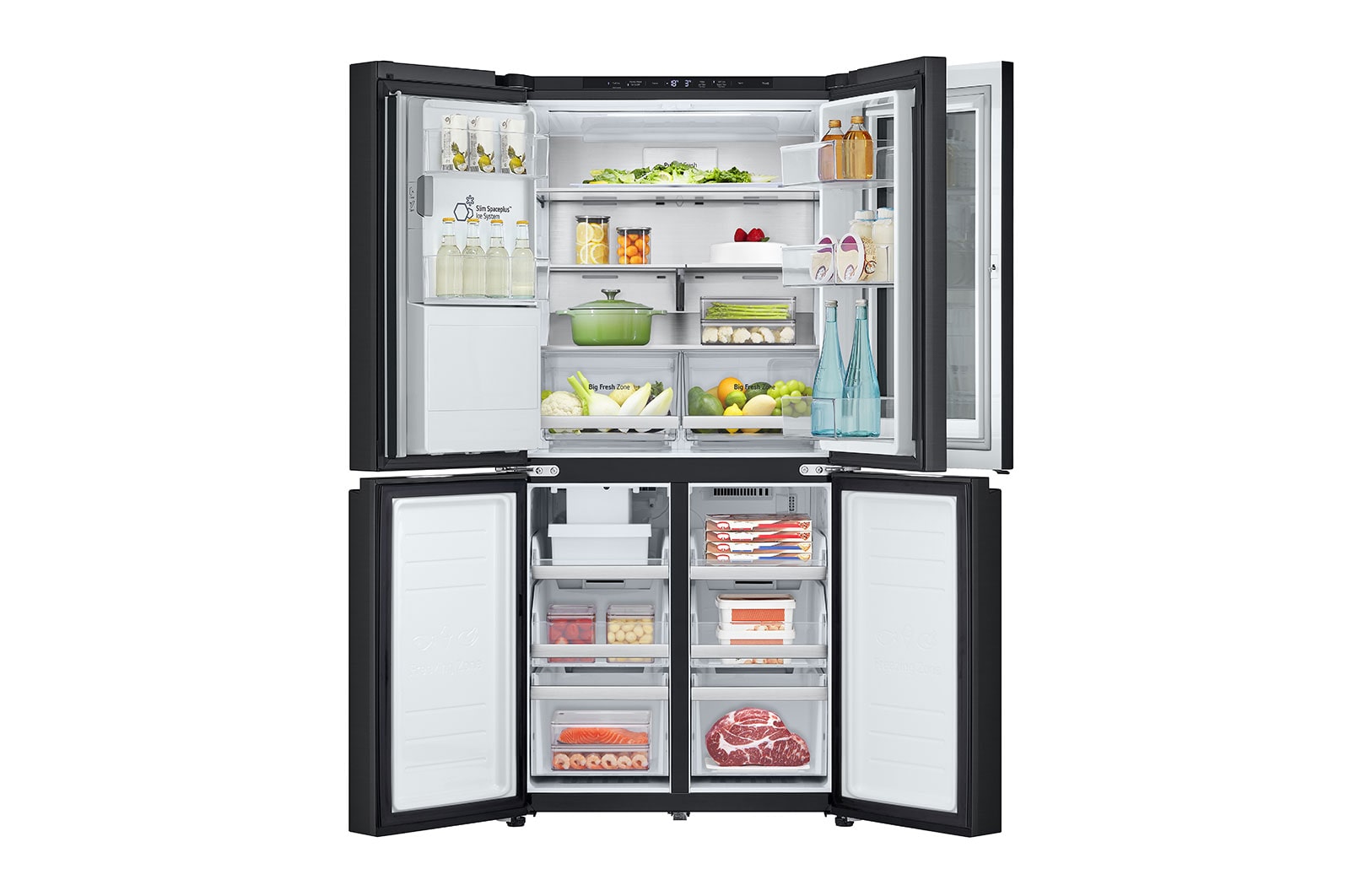 LG 508L Slim French Door Fridge with InstaView™, GF-V500MBLC