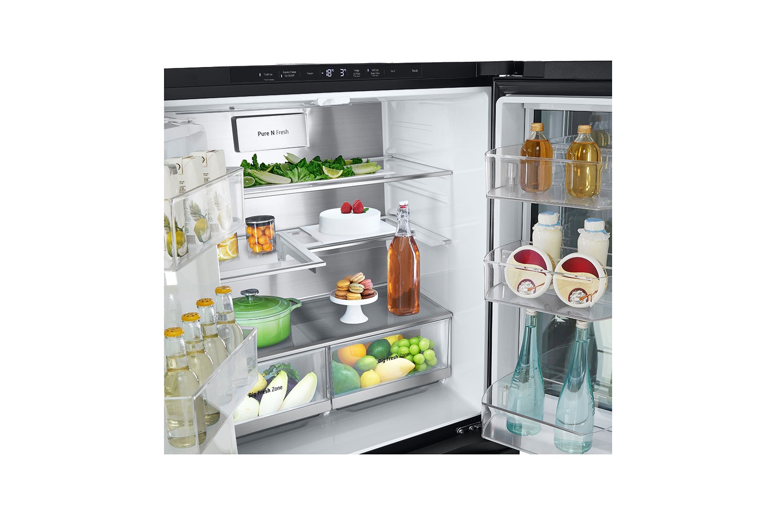 LG 508L Slim French Door Fridge with InstaView™, GF-V500MBLC