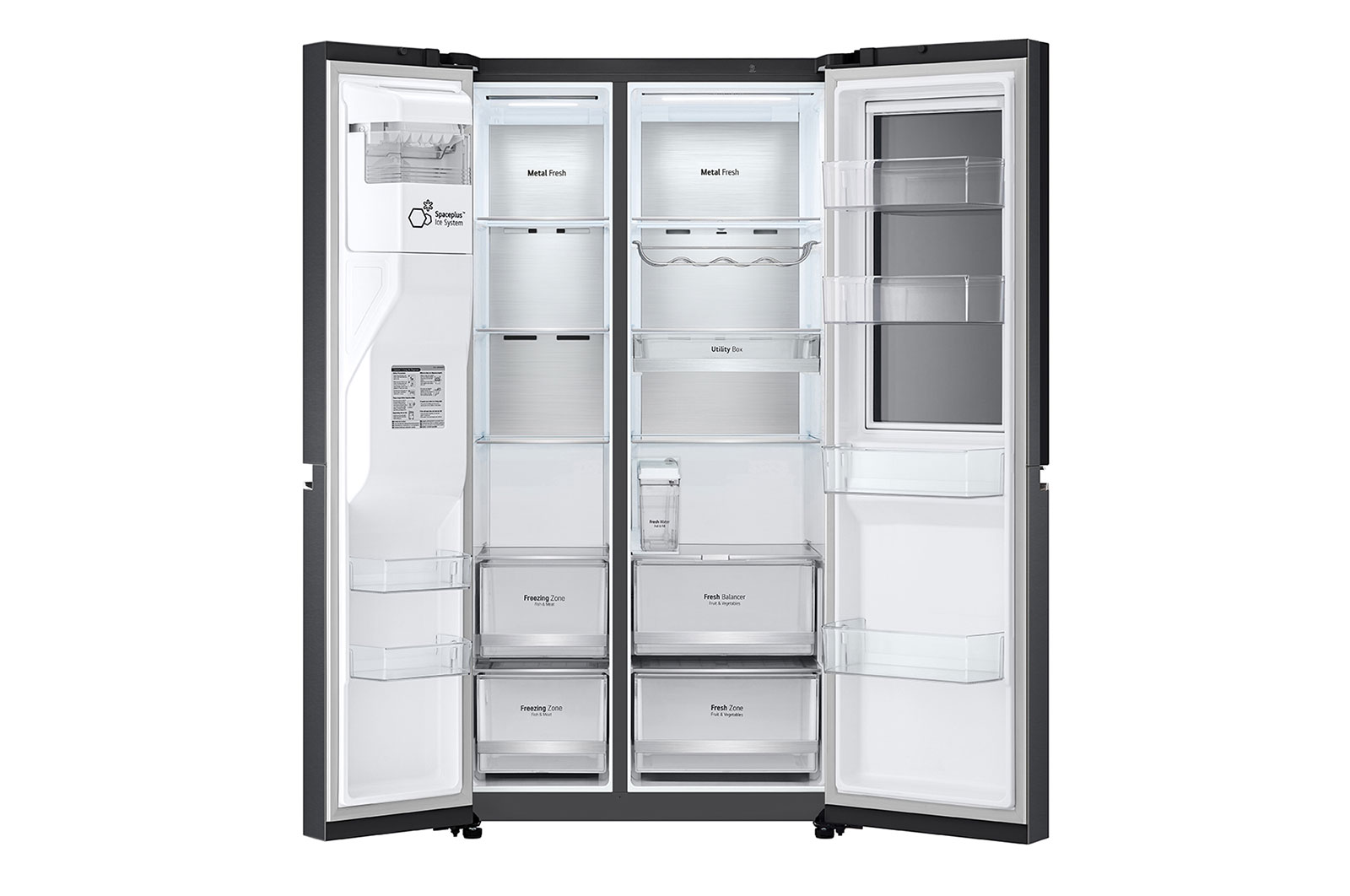 LG 23.8 Cu. Ft. InstaView Side-by-Side Refrigerator with Ice & Water Dispenser, RVS-X238MC