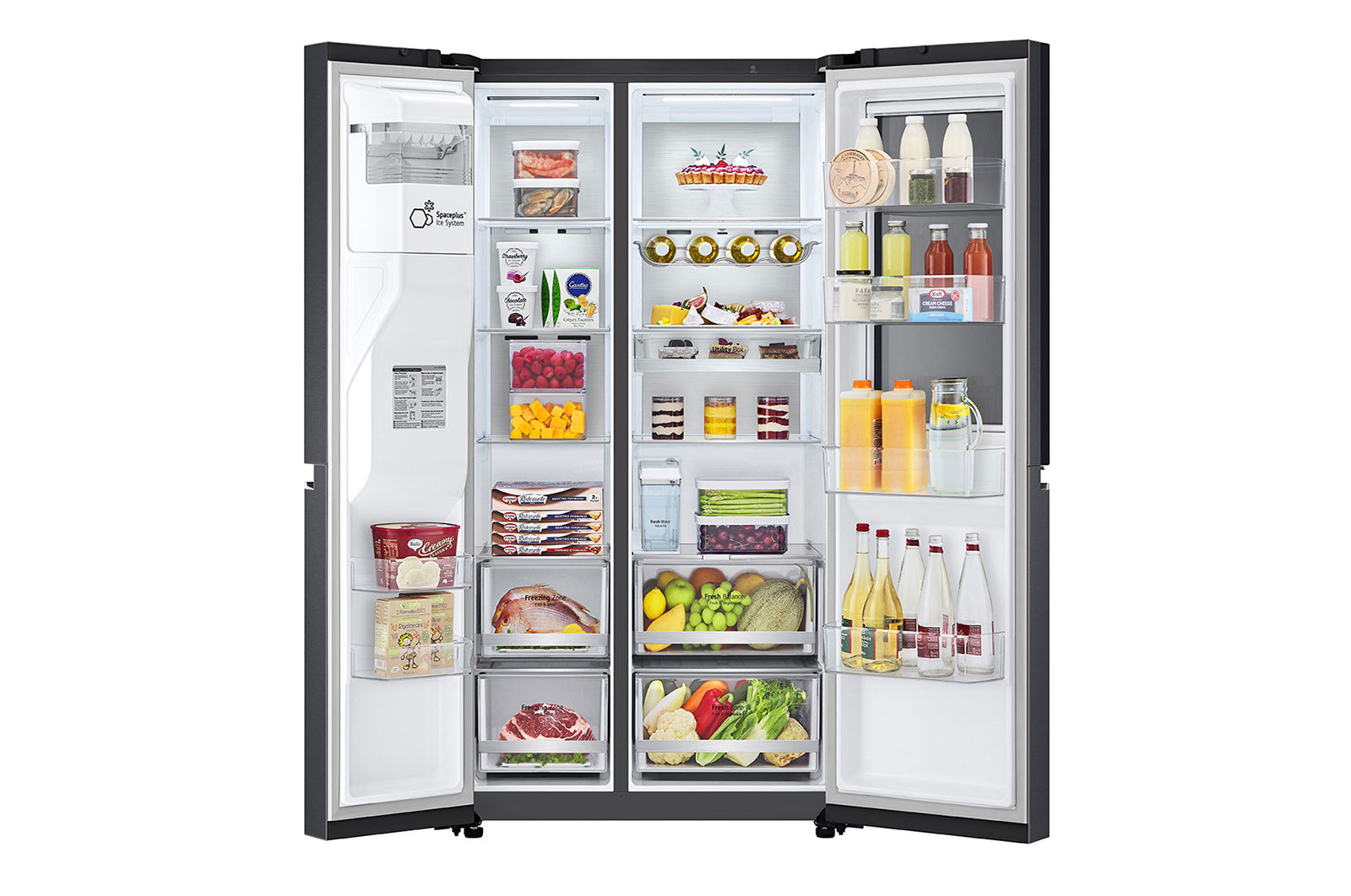 LG 23.8 Cu. Ft. InstaView Side-by-Side Refrigerator with Ice & Water Dispenser, RVS-X238MC