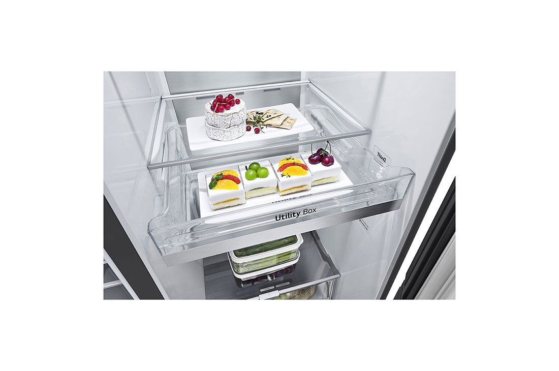 LG 23.8 Cu. Ft. InstaView Side-by-Side Refrigerator with Ice & Water Dispenser, RVS-X238MC