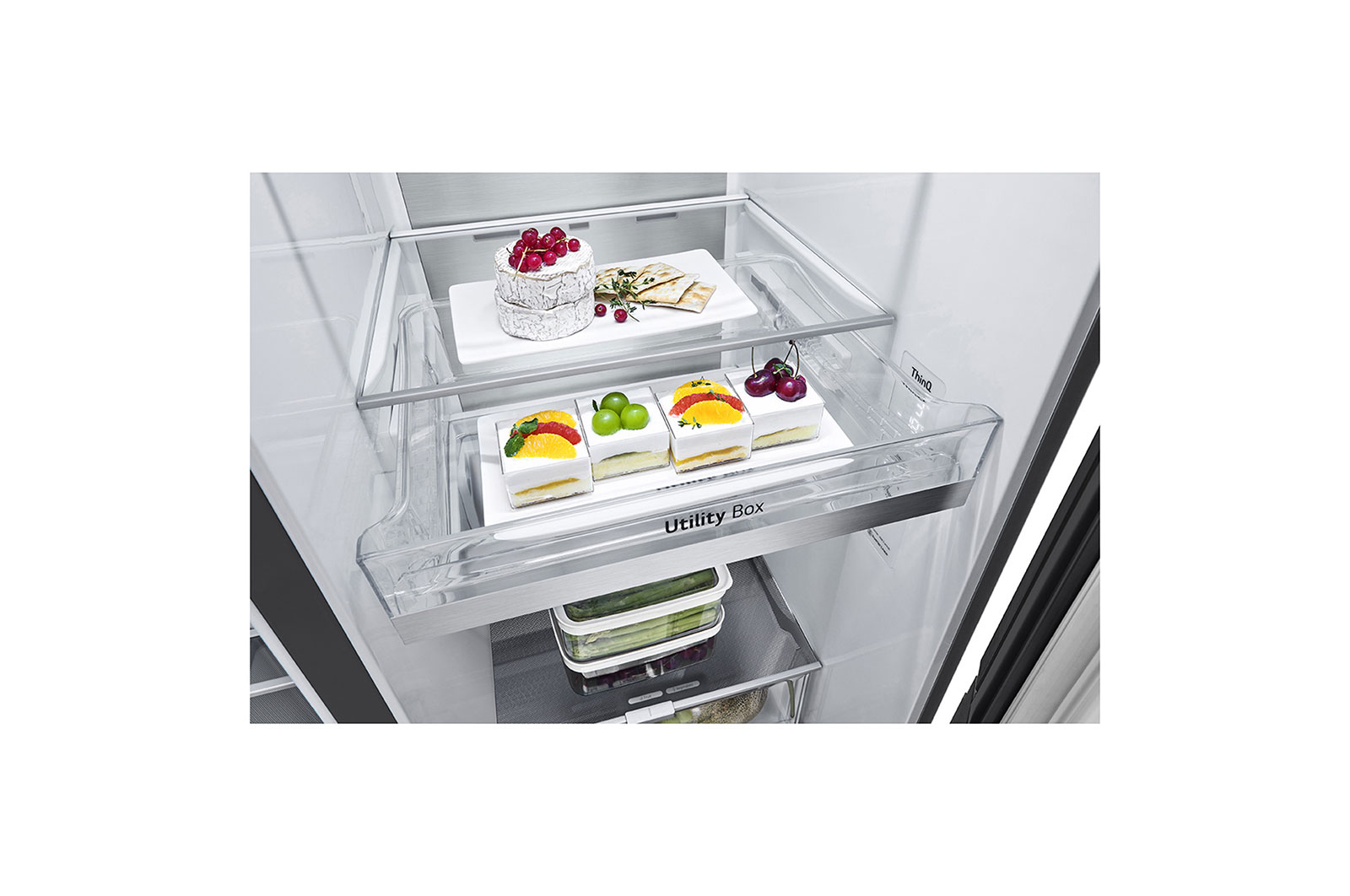 LG 23.8 Cu. Ft. InstaView Side-by-Side Refrigerator with Ice & Water Dispenser, RVS-X238MC