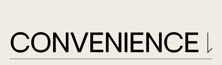 It has the text 'Convenience'.