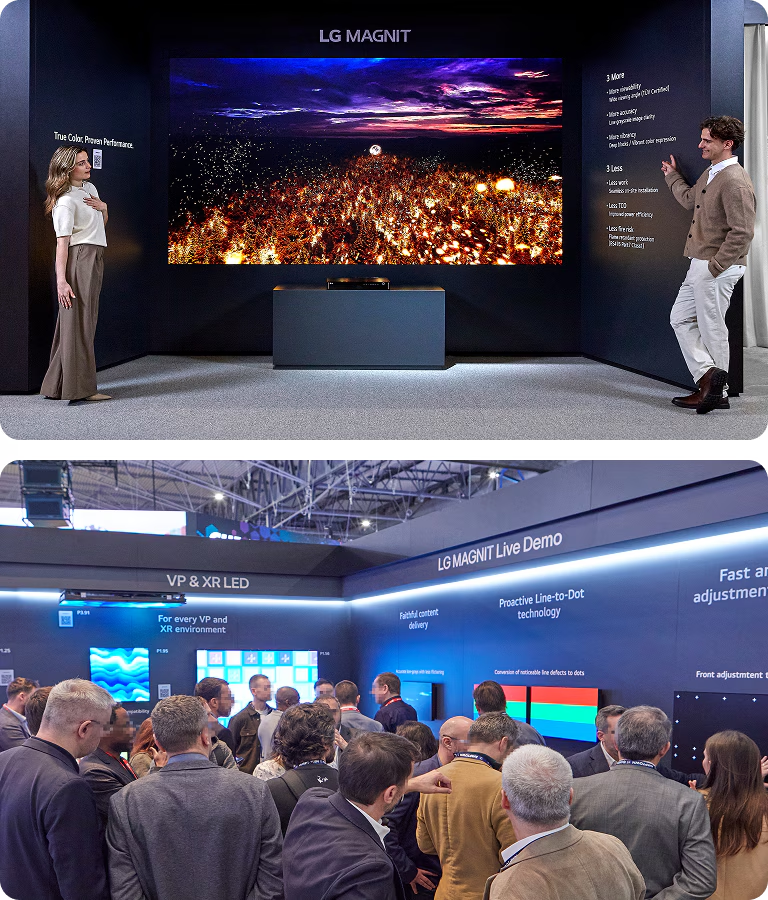 In the LED Tech Zone, visitors got a close look at the LG MAGNIT display, which delivers stunning picture quality. A live demonstration in the LED Tech Zone gave attendees an opportunity to experience the superior performance and advanced features of LG MAGNIT.