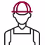 A man in a safety helmet