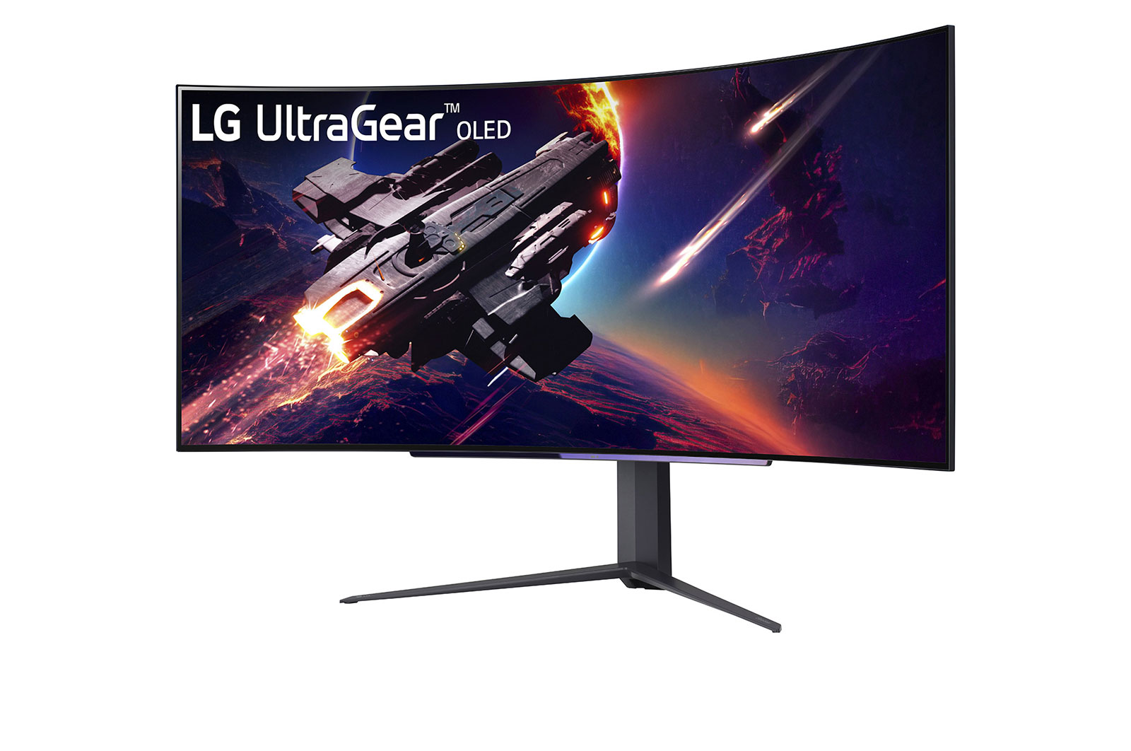 LG WQHD UltraGear™ 45" Curved OLED Display Gaming Monitor with 240Hz Refresh Rate and 0.03ms Response Time, 45GR95QE-B