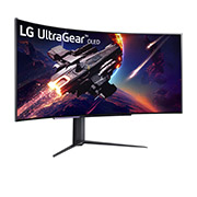 LG WQHD UltraGear™ 45" Curved OLED Display Gaming Monitor with 240Hz Refresh Rate and 0.03ms Response Time, 45GR95QE-B