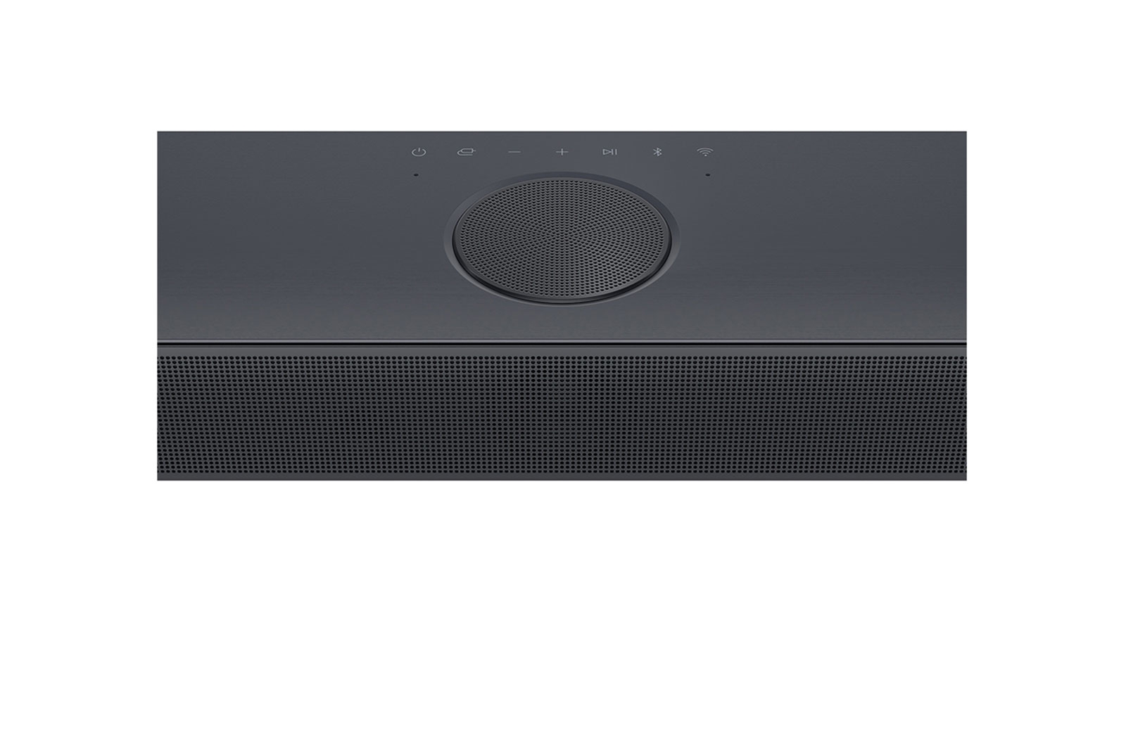 Sound bar speaker close up view