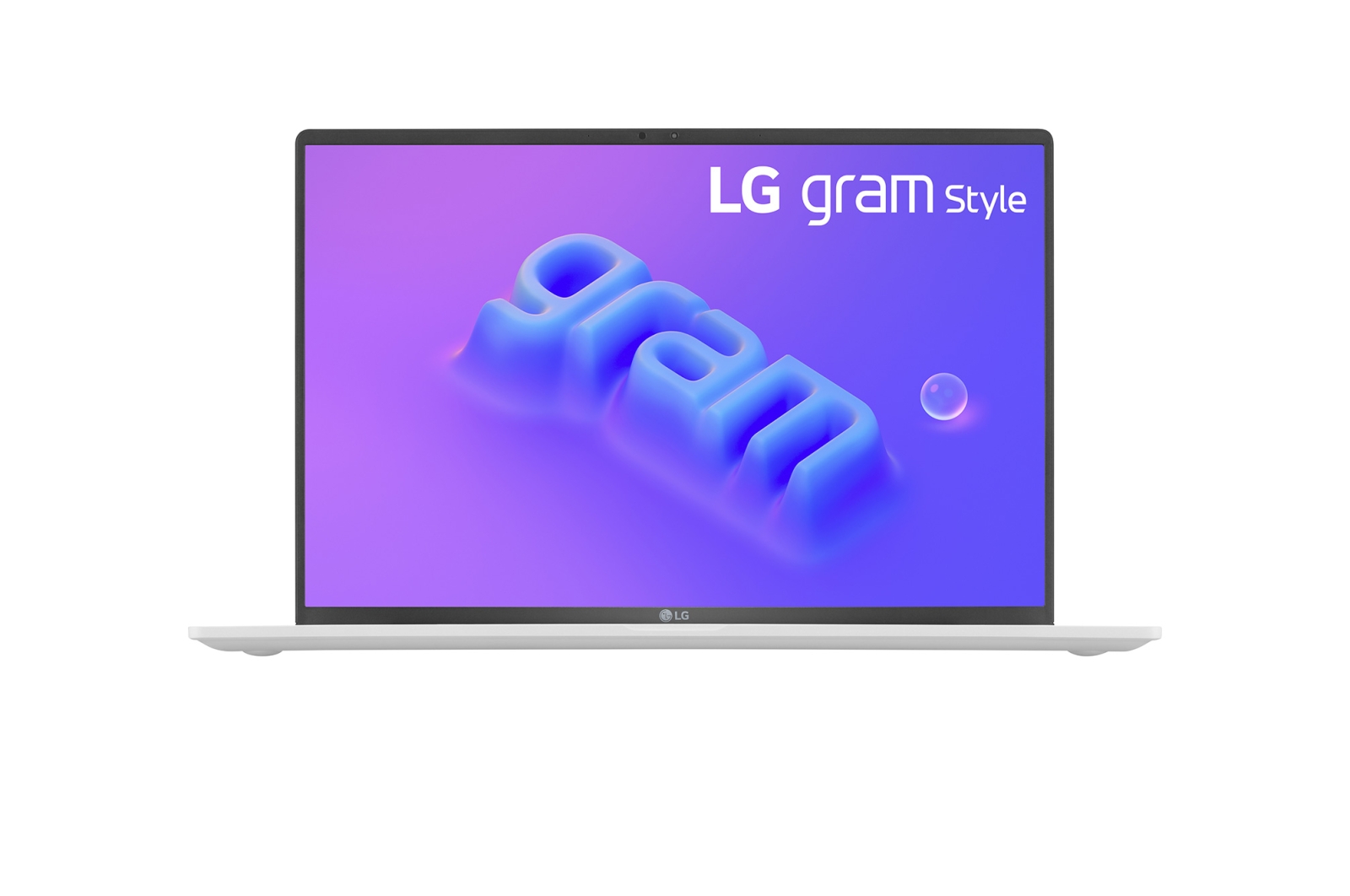 Front view of LG gram Style Aurora White 16.0" OLED Display and 13th Gen Intel® Core™ i7 Processor  16Z90RS-G.AA74A3
