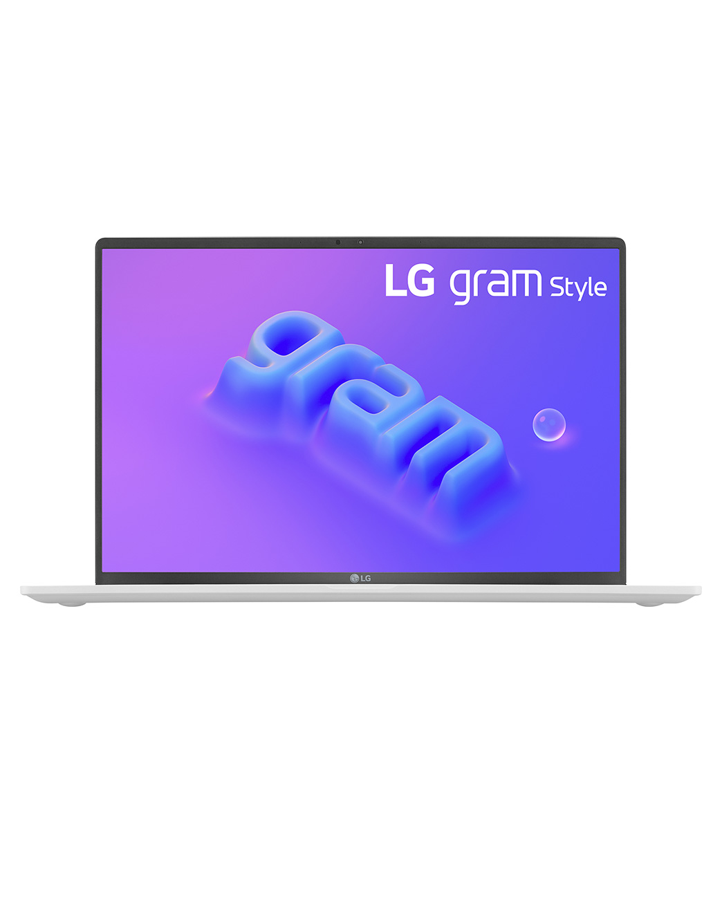 Front view of LG gram Style Aurora White 16.0" OLED Display and 13th Gen Intel® Core™ i7 Processor  16Z90RS-G.AA74A3