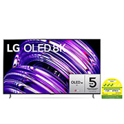 Front view of LG SIGNATURE OLED TV Z2 77 inch 8K Smart TV | Wall mounted TV | TV wall design | Ultra HD 8K resolution | AI ThinQ OLED77Z2PSA