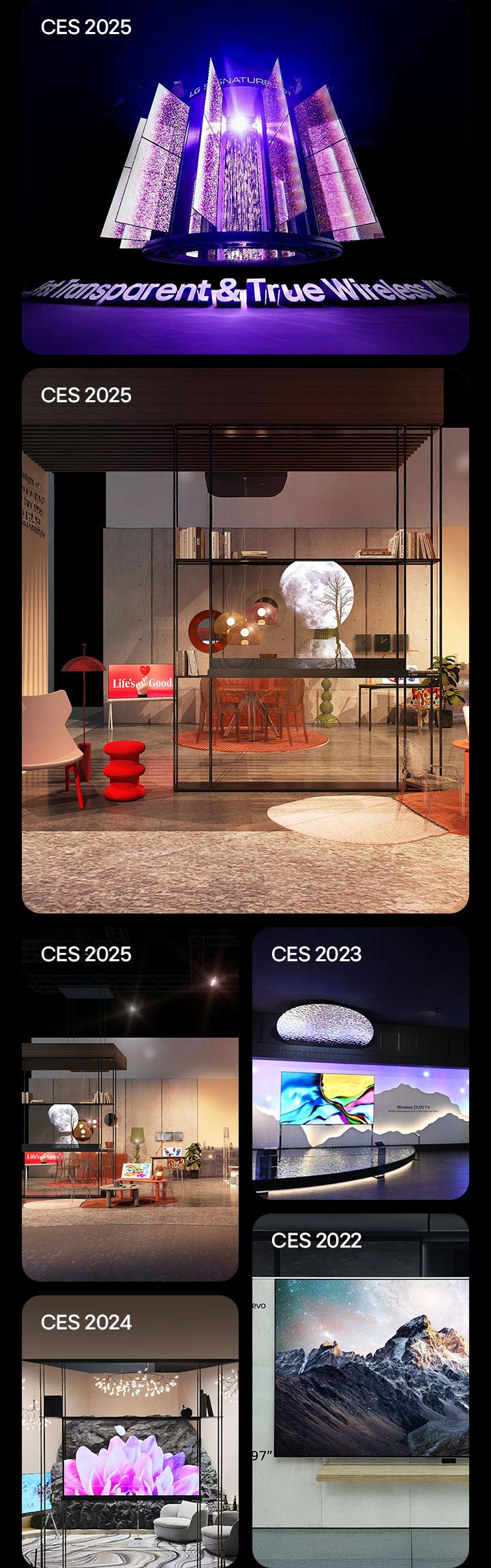 LG OLED innovation at CES through the years