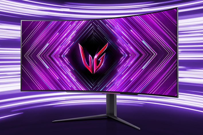 Product image of UltraGear OLED 45GS96QB gaming monitor.
