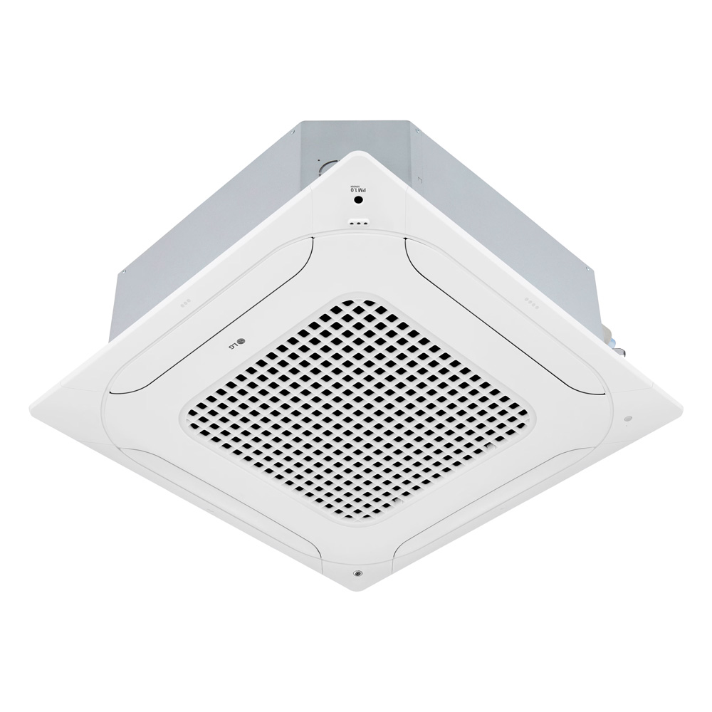 LG Ceiling Mounted Cassette, square shape, is displayed.	