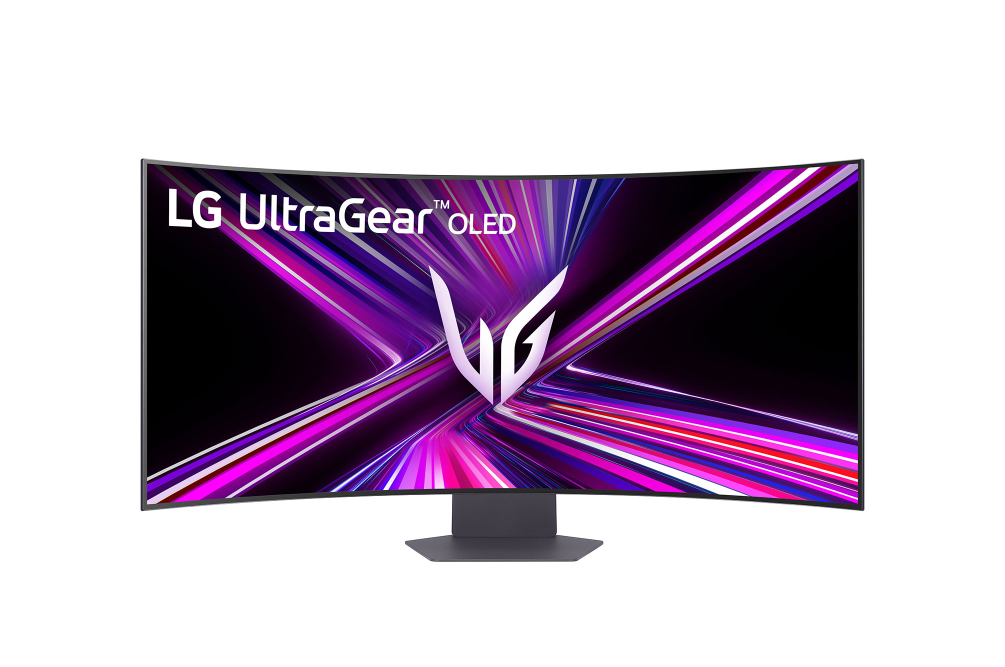 front view of the monitor with the stand down
