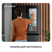 LG 508L InstaView® Refrigerator in Essence Matte Black, GF-G4534EP