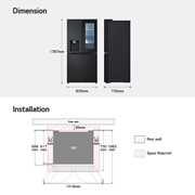 LG 508L InstaView® Refrigerator in Essence Matte Black, GF-G4534EP