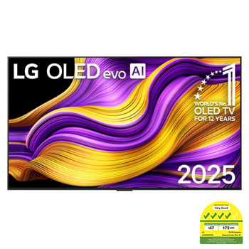 Front view of 55 Inch LG OLED evo AI G5 4K Smart TV 2025 OLED55G5PSA