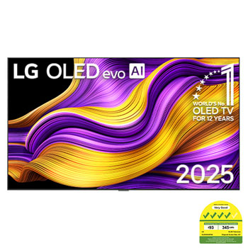 Front view of 83 Inch LG OLED evo AI G5 4K Smart TV 2025 OLED83G5PSA