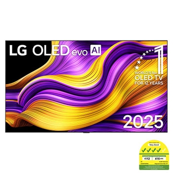 Front view of 97 Inch LG OLED evo AI G5 4K Smart TV 2025 OLED97G5PSA