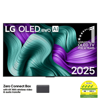 Front view of 77 Inch LG OLED evo AI M5 4K Smart TV OLED77M5PSA