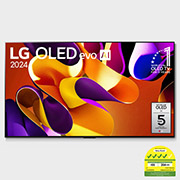 Front view of LG OLED evo AI G4 55 inch TV 4K Smart TV 2024 | Gallery Edition | Wall mounted TV | TV wall design | Ultra HD 4K resolution | AI ThinQ® OLED55G4PSA