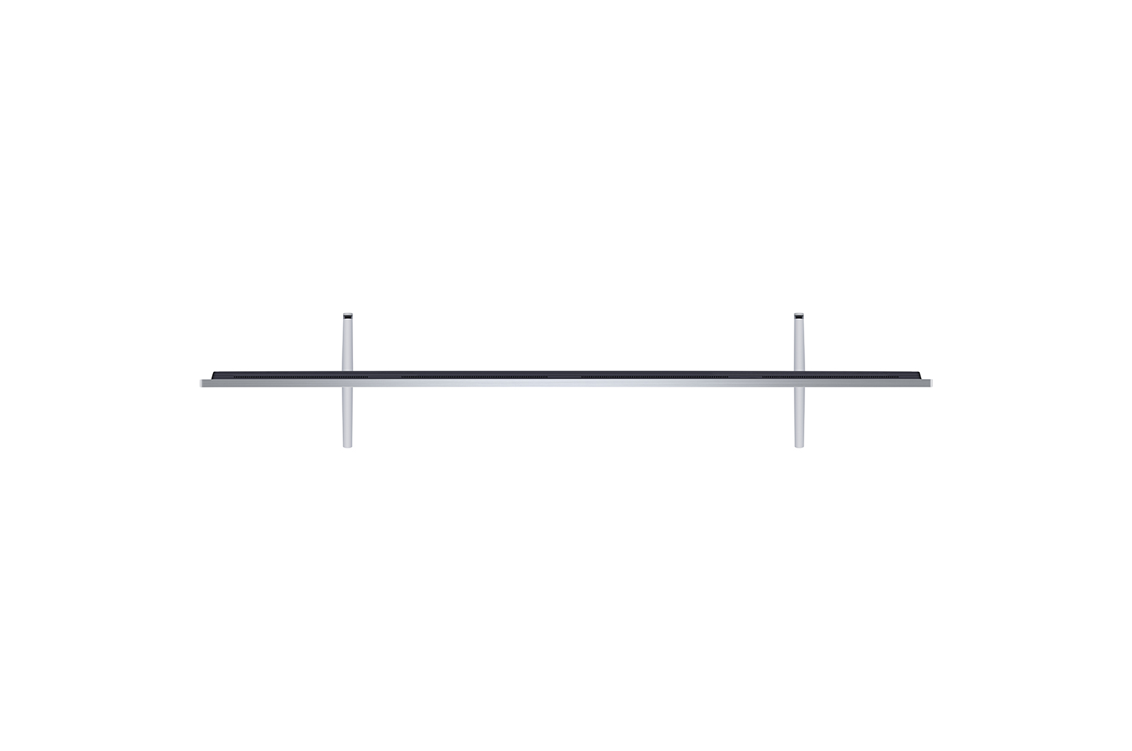 Aerial view of the ultra-slim top edge of LG OLED M3 on the stand