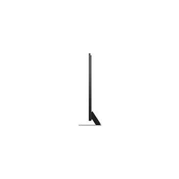 Slightly-angled right-facing side view of LG QNED evo TV